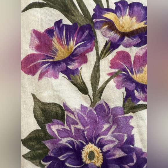 Vintage Floral Silk Scarf by Echo 58” x 16” - Picture 14 of 15